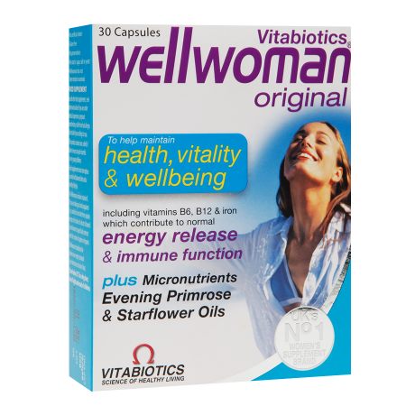 Vitabiotics Wellwoman Original Health, Vitality & Wellbeing, Capsules - 30 ea