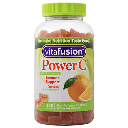 Vitafusion Power C, Immune Support, Adult Vitamins, Gummies Natural Orange Flavor - 150 ea