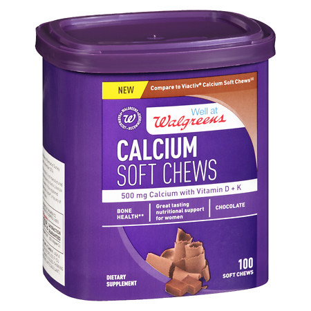 Walgreens Calcium Soft Chews Chocolate - 100 ea