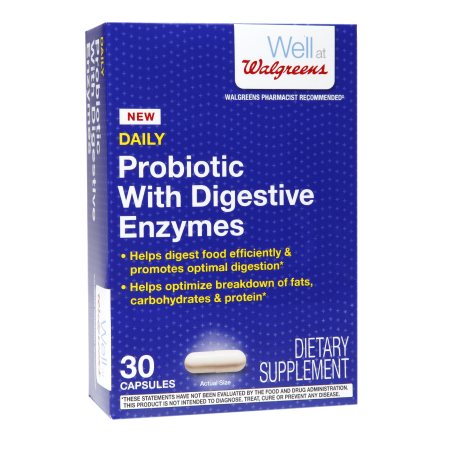 Walgreens Daily Probiotic with Digestive Enzymes, Capsules - 30 ea
