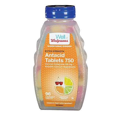 Walgreens Extra 750 mg Chewable AntacidCalcium Supplement Tablets Assorted - 96 ea