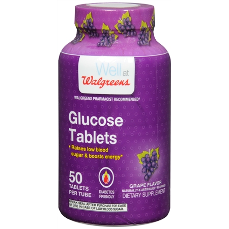 Walgreens Glucose Dietary Supplement Tablets Grape - 50 ea