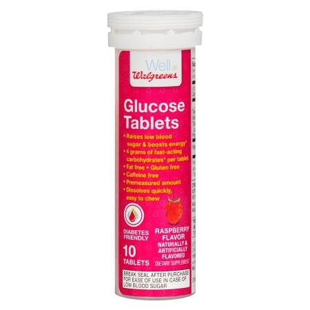 Walgreens Glucose Tablets Raspberry - 10 ea