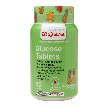 Walgreens Glucose Tablets Tropical Fruit - 50 ea