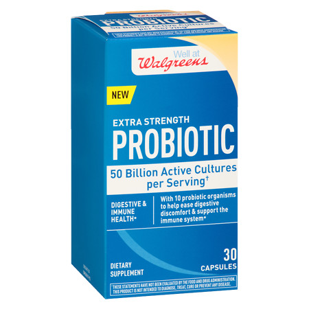 Walgreens Life Probiotic Capsules Extra Strength - 30 ea