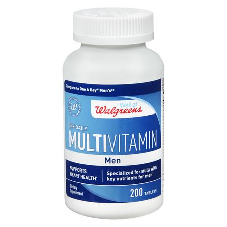 Walgreens One Daily Multivitamin Mens Heart Health, Tablets - 200 ea