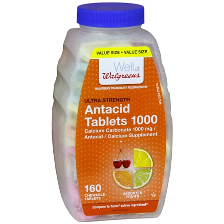 Walgreens Ultra Strength AntacidCalcium Supplement Chewable Tablets Assorted Fruit - 160 ea