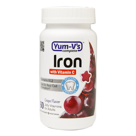 Yum-V's Complete Iron with Vitamin C Adult Jellies Grape - 60 ea