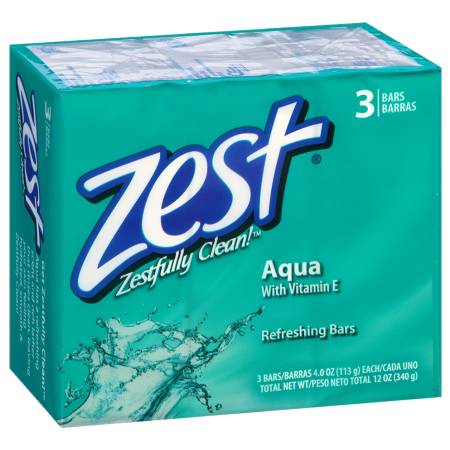 Zest Bath Bars Aqua - 3 ea
