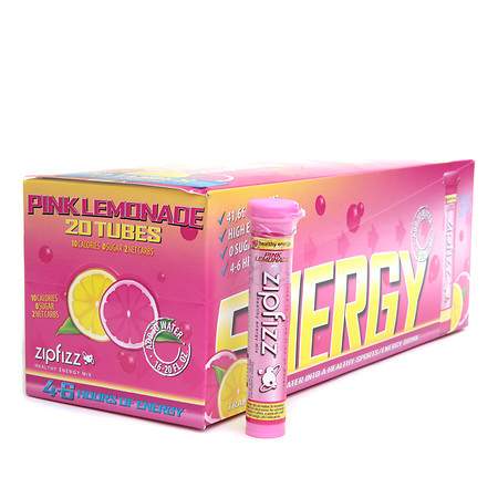 Zipfizz Healthy Energy Mix, Tubes Pink Lemonade - 0.4 oz.