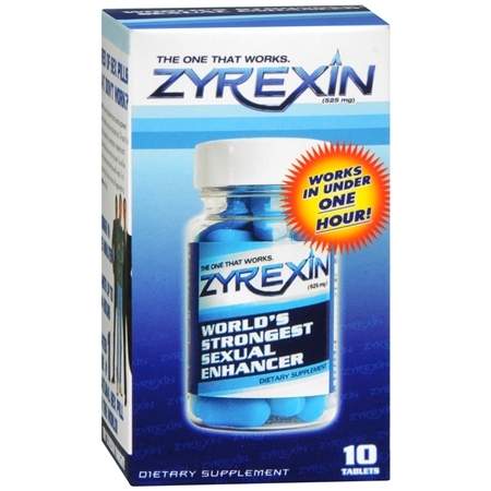Zyrexin Sexual Enhancer Dietary Supplement Tablets - 10 ea
