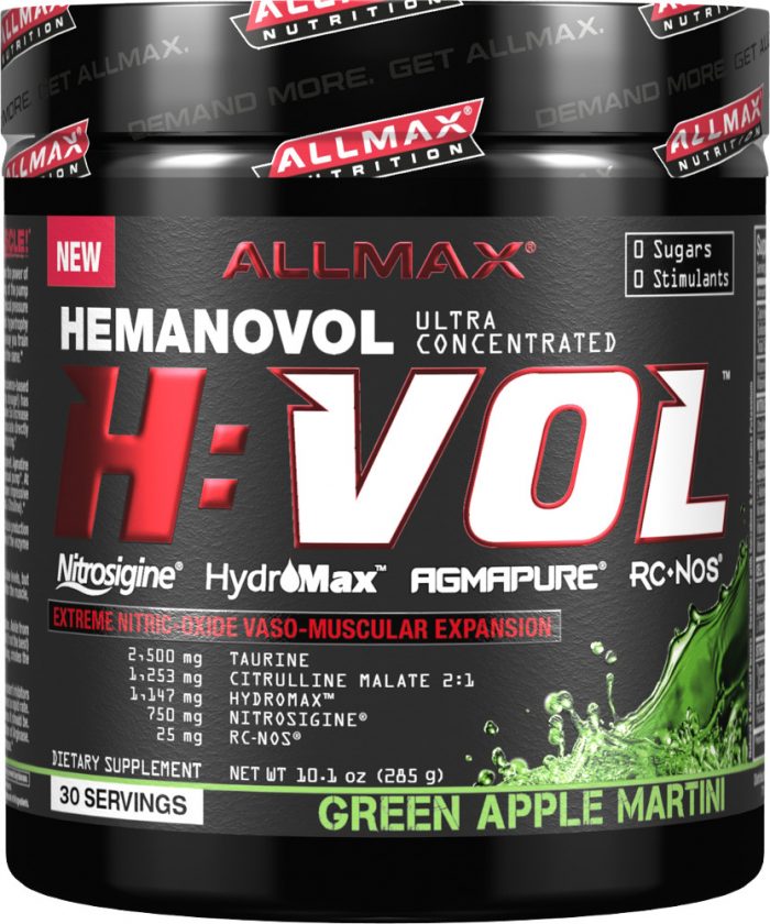 AllMax Nutrition H:VOL - 30 Servings Green Apple Martini