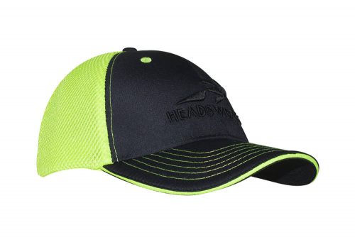 Headsweats Trucker Hat - black/hi viz yellow w/ headsweats, one size