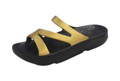 Island Surf Company Coral Sandals - Women's - black/gold, 7