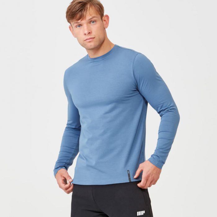 Myprotein Luxe Classic Long Sleeve Crew - Blue - L