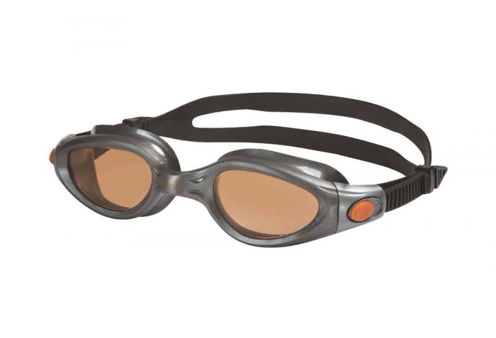 Zoggs Phantom Elite Polarized L/XL Goggles - silver-copper, l/xl