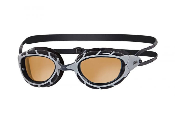 Zoggs Predator Polarized L/XL Goggles - black-silver/copper, l/xl