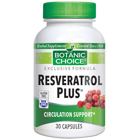 Botanic Choice Resveratrol Plus Dietary Supplement Capsules - 30 ea.