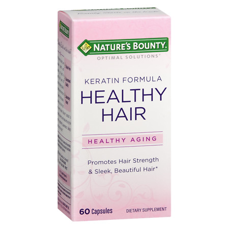 Nature's Bounty Healthy Hair Keratin Capsules - 60 ea