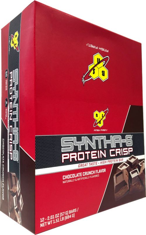 BSN Syntha-6 Protein Crisp Bar - Box of 12 Vanilla Marshmallow