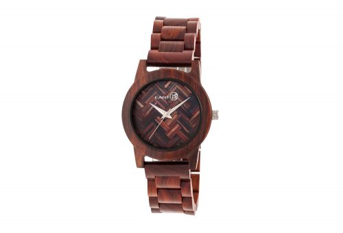 Earth Wood Crown Watch - red wood, one size