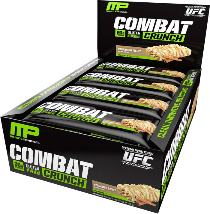 MusclePharm Combat Crunch Bars - 1 Bar - Exp 8/18 Cinnamon Twist - Exp