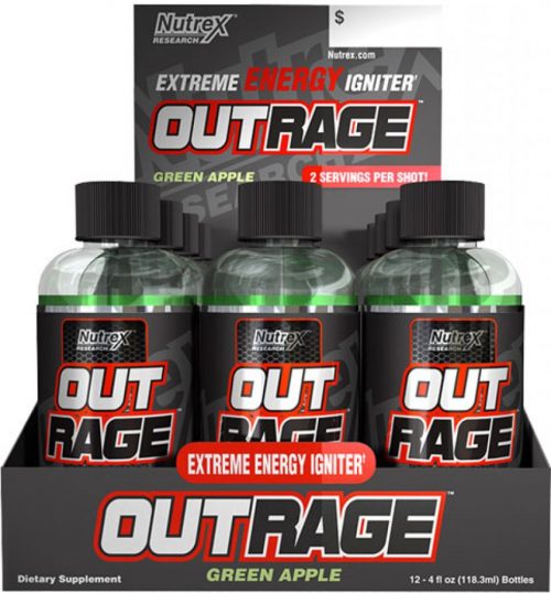 Nutrex Outrage Energy Shots - 1 Shot Margarita Lime