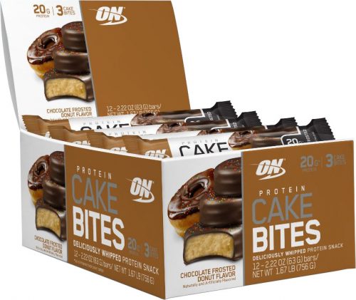 Optimum Nutrition Protein Cake Bites - Box of 12 Chocolate Frosted Don