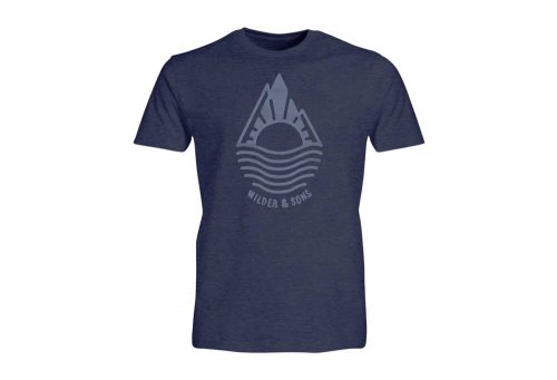 Wilder & Sons Mountain Drop T-Shirt - Men's - navy heather, small
